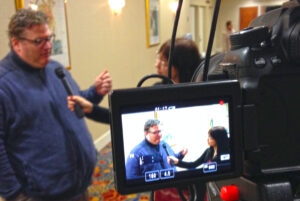 Dan Gilmartin is interviewed during the NLC Congressional City Conference in Washington D.C. this week.