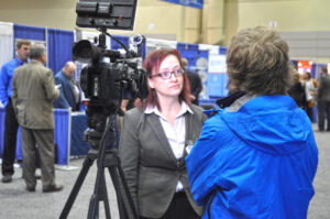 Michigan Municipal League President Catherine Bostick-Tullius talks about the new 1650 Project following a press conference at the 2018 Capital Conference.