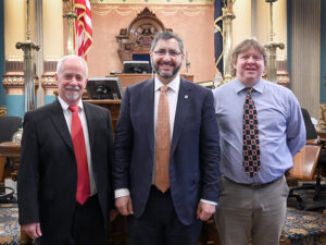 Rogers City Mayor Scott McLennan and City Manager Joe Hefele traveled to Lansing last week to testify with their State Senator - Sen. Jim Stamas, the bill sponsor.