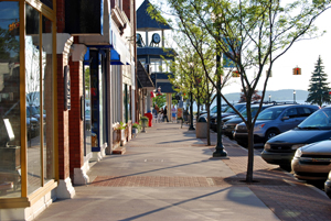 Boyne City sidewalk improvements enhance the aesthetics of the community.