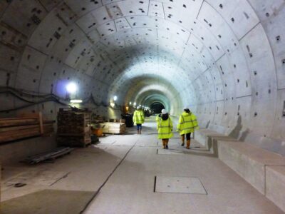 Walking through the soon-to-be subway extension
