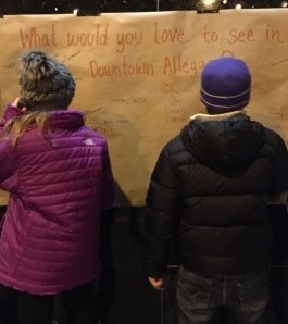 Visitors answer the question: What would you love to see in downtown Allegan?