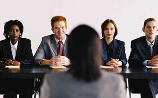 stock photo of a job interview